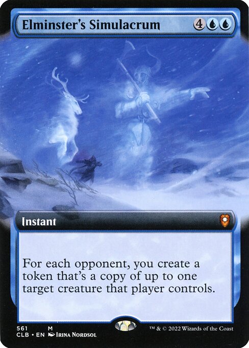 Elminster's Simulacrum (561) - EXTENDED ART (Foil) - Commander Legends: Battle for Baldur's Gate - Game On