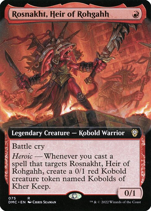 Rosnakht, Heir of Rohgahh (75) - EXTENDED ART (Foil) - Dominaria United Commander - Game On