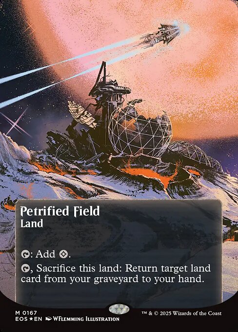 Petrified Field (167) - BORDERLESS - FULL ART (Foil) - Edge of Eternities: Stellar Sights - Game On
