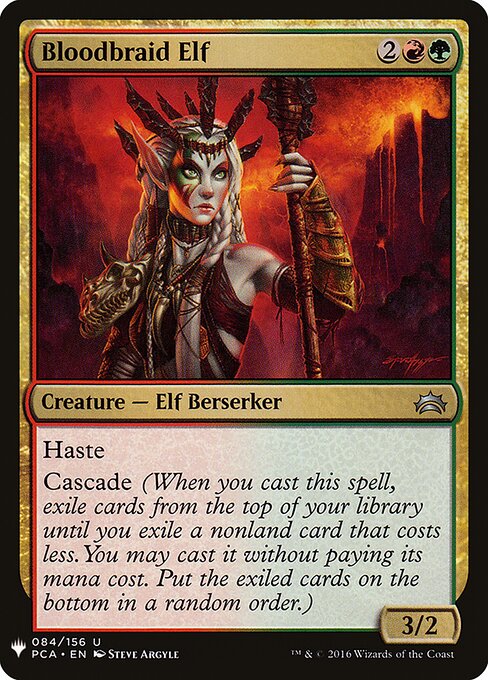 Bloodbraid Elf (PCA-84) - The List - Game On