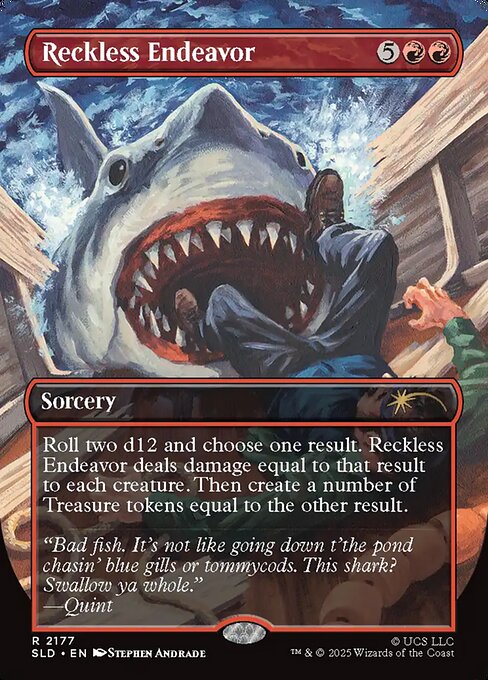Reckless Endeavor (2177) - BORDERLESS - FULL ART - Secret Lair Drop - Game On