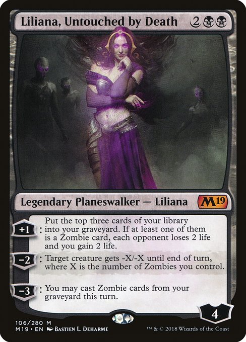 Liliana, Untouched by Death (106) (Foil) - Core Set 2019 - Game On