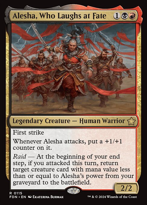 Alesha, Who Laughs at Fate (115) (Foil) - Foundations - Game On