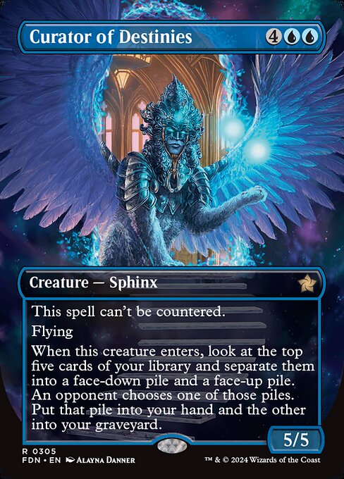Curator of Destinies (305) - BORDERLESS - FULL ART - Foundations - Game On