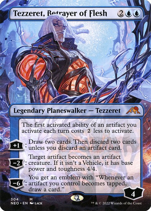 Tezzeret, Betrayer of Flesh (304) - BORDERLESS - FULL ART - Kamigawa: Neon Dynasty - Game On