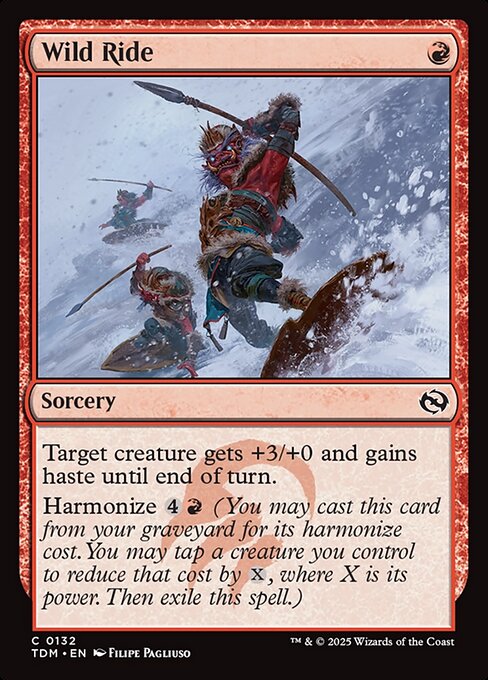 mtg tarkir dragonstorm how many cards Wild Ride (132)