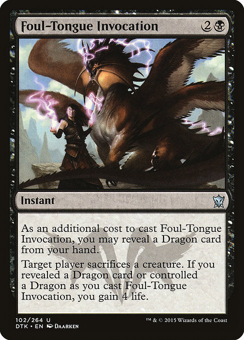 Foul-Tongue Invocation (102) (Foil) - Dragons of Tarkir - Game On