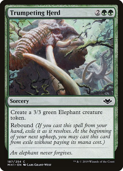 Trumpeting Herd (187) (Foil) - Modern Horizons - Game On