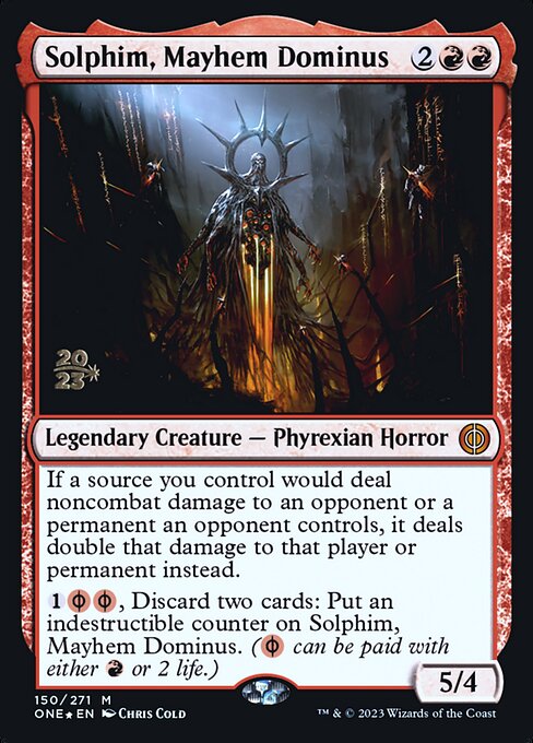 Solphim, Mayhem Dominus (150s) (Foil) - Phyrexia: All Will Be One Promos - Game On