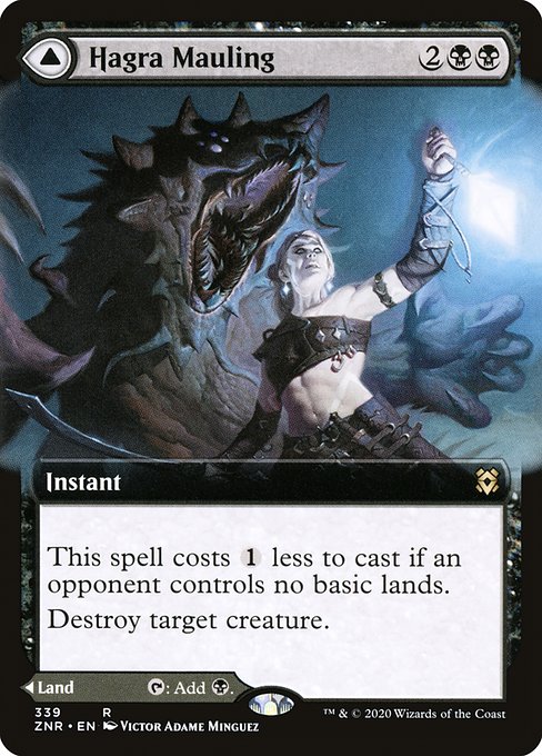 Hagra Mauling // Hagra Broodpit (339) - EXTENDED ART (Foil) - Zendikar Rising - Game On