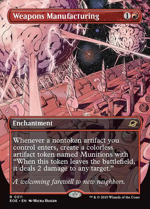 Weapons Manufacturing (311) - BORDERLESS - FULL ART (Foil) - Edge of Eternities - Game On
