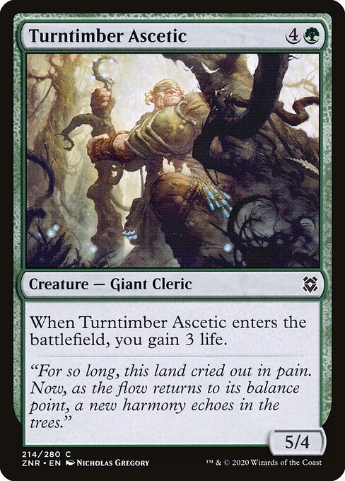 Turntimber Ascetic (214) (Foil) - Zendikar Rising - Game On