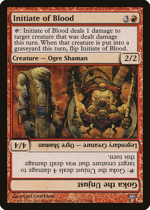 Initiate of Blood // Goka the Unjust (173) - Champions of Kamigawa - Game On