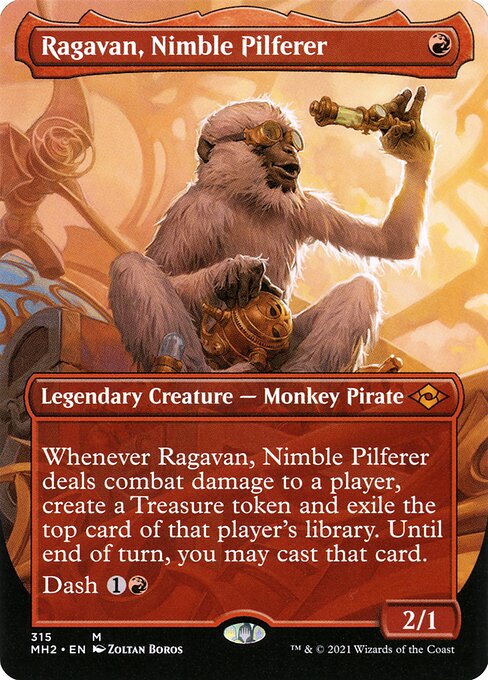 Ragavan, Nimble Pilferer (315) - BORDERLESS - FULL ART - Modern Horizons 2 - Game On