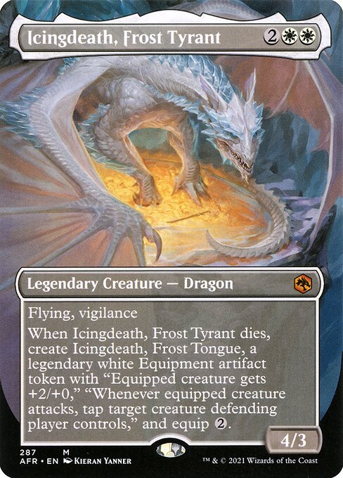 Icingdeath, Frost Tyrant (287) - BORDERLESS - FULL ART (Foil) - Adventures in the Forgotten Realms - Game On