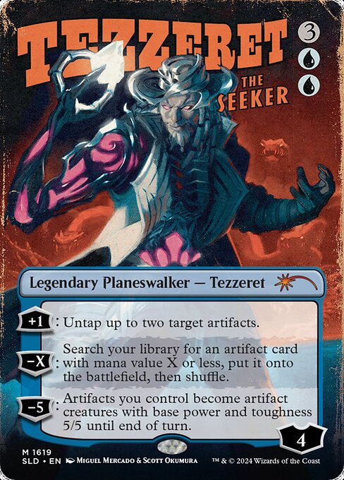 Tezzeret the Seeker (1619) - BORDERLESS - FULL ART (Foil) - Secret Lair Drop - Game On