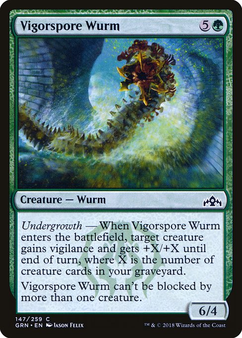 Vigorspore Wurm (147) (Foil) - Guilds of Ravnica - Game On