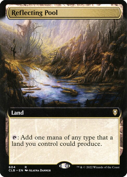 Reflecting Pool (604) - EXTENDED ART (Foil) - Commander Legends: Battle for Baldur's Gate - Game On