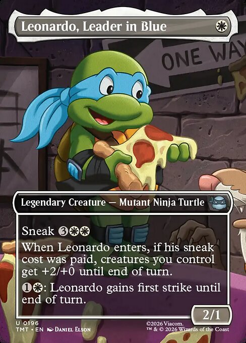 Leonardo, Leader in Blue (196) - BORDERLESS - FULL ART - Teenage