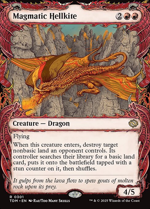 Magmatic Hellkite (301) - SHOWCASE (Foil) - Tarkir: Dragonstorm - Game On