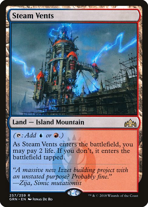 Steam Vents (257) - Guilds of Ravnica - Game On