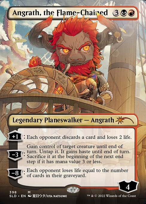 Angrath, the Flame-Chained (398) - BORDERLESS - FULL ART (Foil) - Secret Lair Drop - Game On
