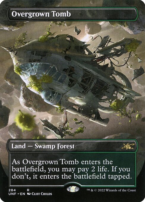 Overgrown Tomb (284) - BORDERLESS - FULL ART - Unfinity - Game On