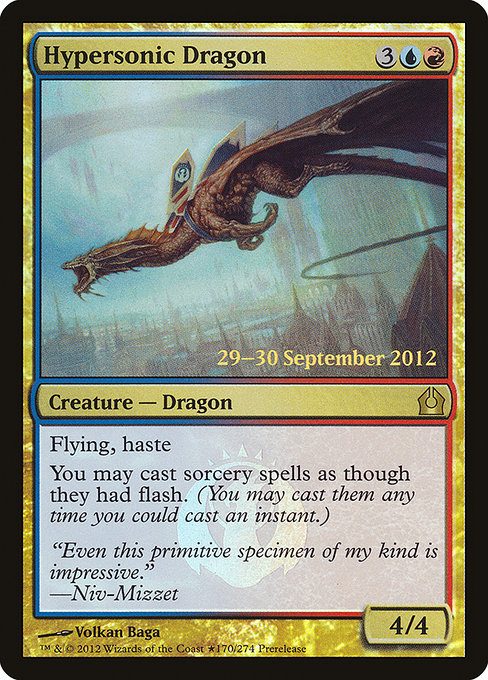 Hypersonic Dragon (170★) (Foil) - Return to Ravnica Promos - Game On