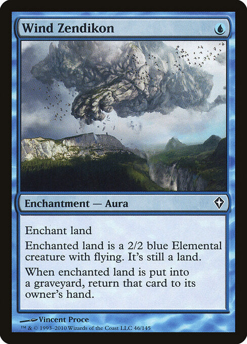 Wind Zendikon (46) (Foil) - Worldwake - Game On