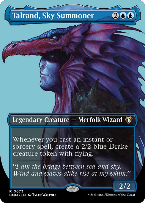 Talrand, Sky Summoner (673) - BORDERLESS - FULL ART - Commander Masters - Game On