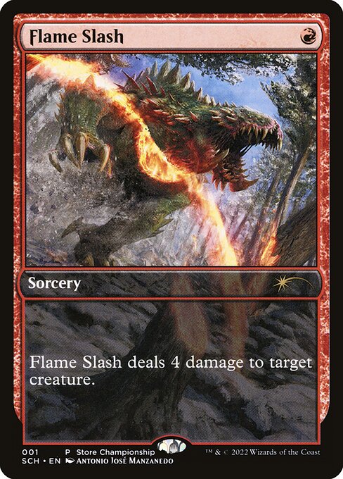 Flame Slash (1) - FULL ART - Store Championships - Game On