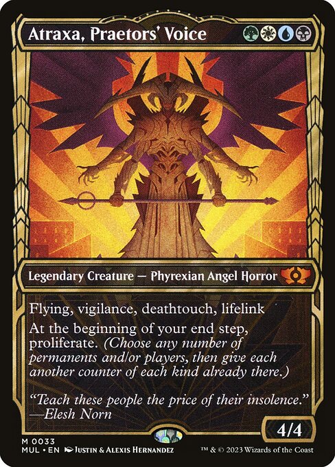 Atraxa, Praetors' Voice (33) - SHOWCASE - FULL ART - Multiverse Legends - Game On
