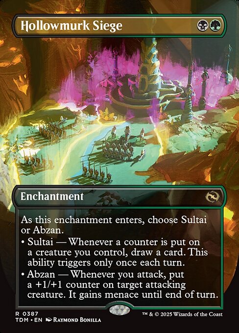 Hollowmurk Siege (387) - BORDERLESS - FULL ART (Foil) - Tarkir: Dragonstorm - Game On