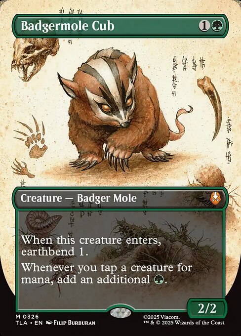 Badgermole Cub (326) - BORDERLESS - FULL ART - Avatar: The Last Airbender - Game On