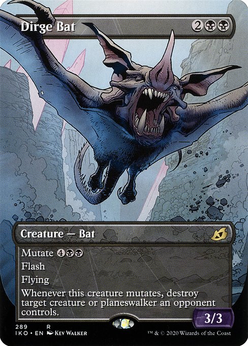 Dirge Bat (289) - BORDERLESS - FULL ART - Ikoria: Lair of Behemoths - Game On