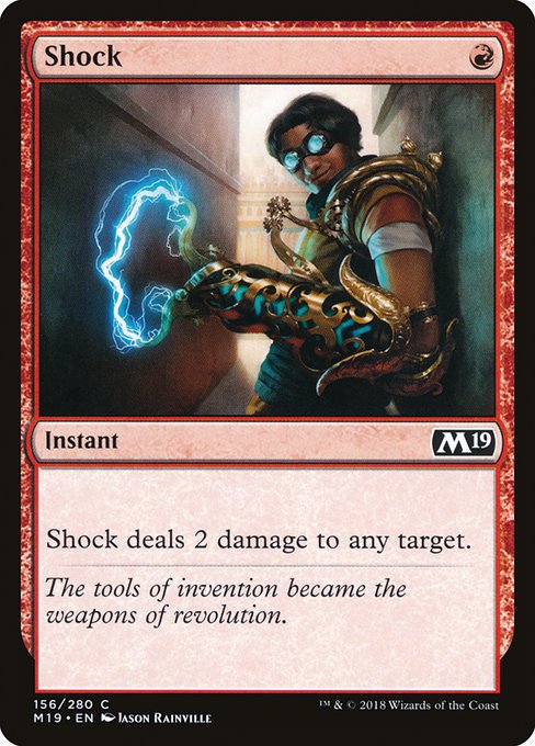 Shock (156) (Foil) - Core Set 2019 - Game On