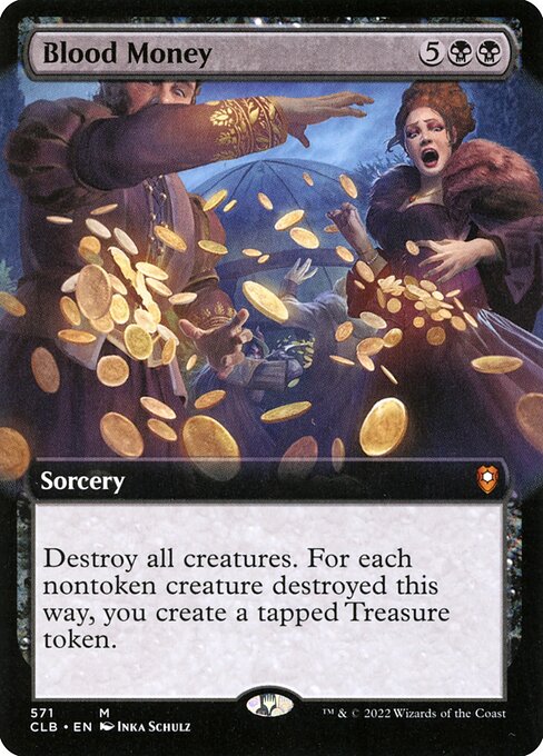 Blood Money (571) - EXTENDED ART (Foil) - Commander Legends: Battle for Baldur's Gate - Game On