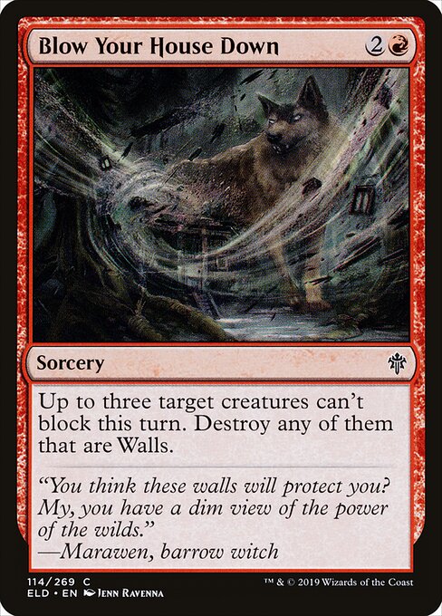 Blow Your House Down (114) (Foil) - Throne of Eldraine - Game On