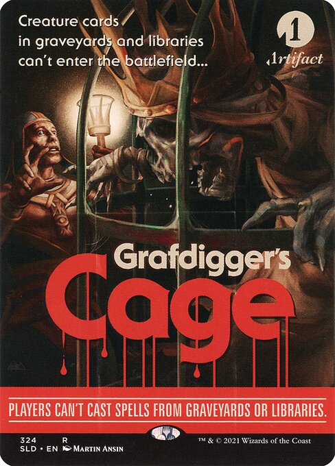 Grafdigger's Cage (324) - BORDERLESS - FULL ART - Secret Lair Drop - Game On