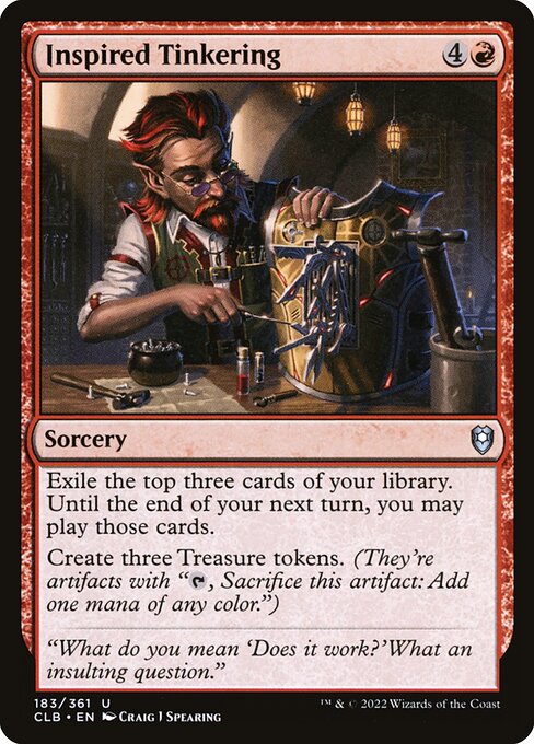 Inspired Tinkering (183) (Foil) - Commander Legends: Battle for Baldur's Gate - Game On