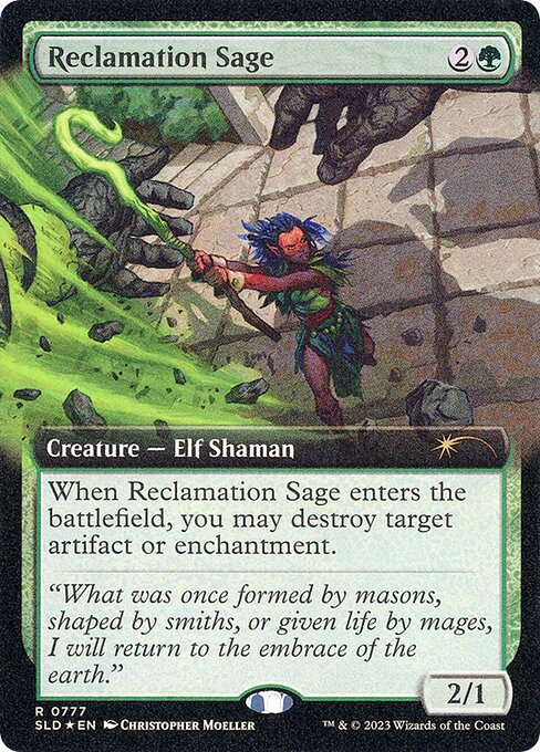 Reclamation Sage (777) - EXTENDED ART (Foil) - Secret Lair Drop - Game On