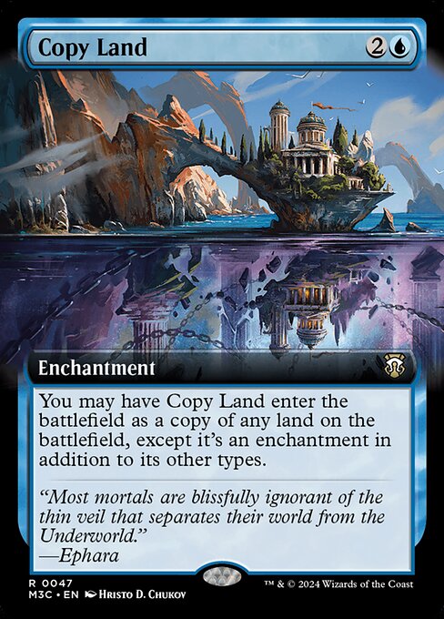 Copy Land (47) - EXTENDED ART - Modern Horizons 3 Commander - Game On