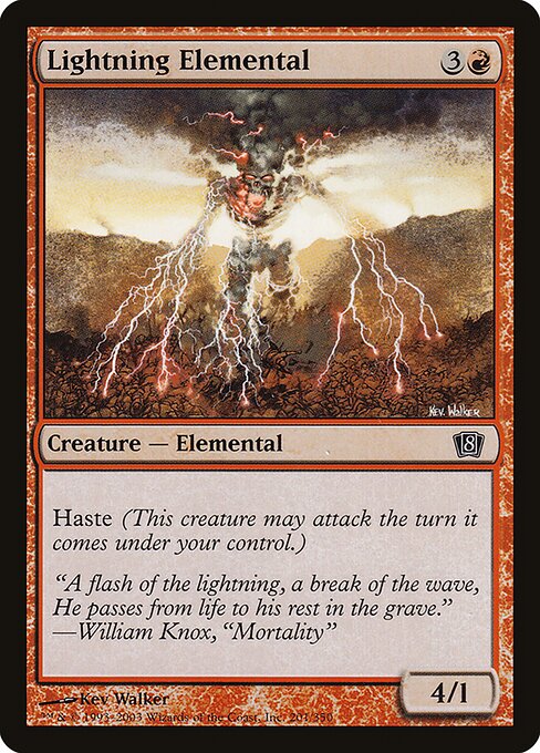 Lightning Elemental (201★) - Eighth Edition - Game On