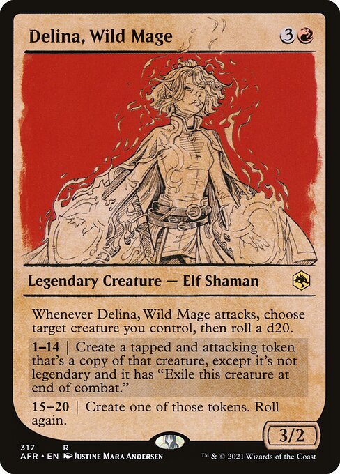Delina, Wild Mage (317) - SHOWCASE (Foil) - Adventures in the Forgotten Realms - Game On