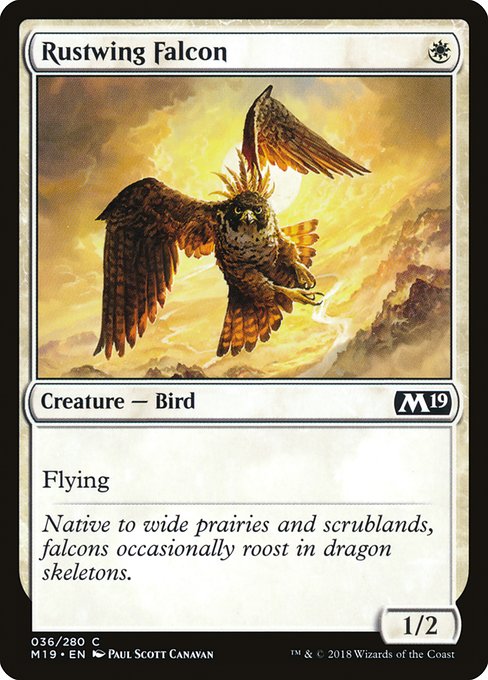 Rustwing Falcon (36) (Foil) - Core Set 2019 - Game On