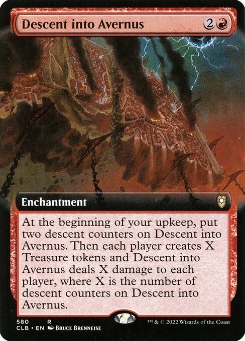 Descent into Avernus (580) - EXTENDED ART (Foil) - Commander Legends: Battle for Baldur's Gate - Game On