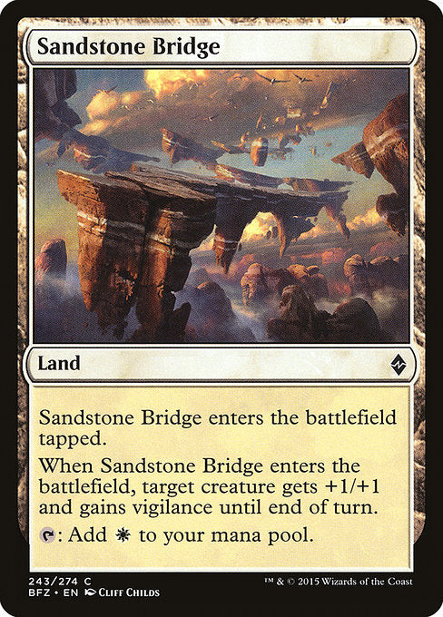 Sandstone Bridge (243) (Foil) - Battle for Zendikar - Game On