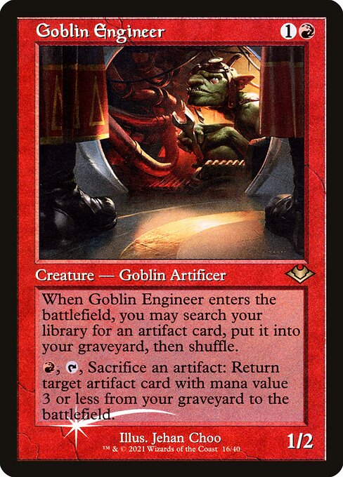 Goblin Engineer (16) (Etched) - Modern Horizons 1 Timeshifts - Game On