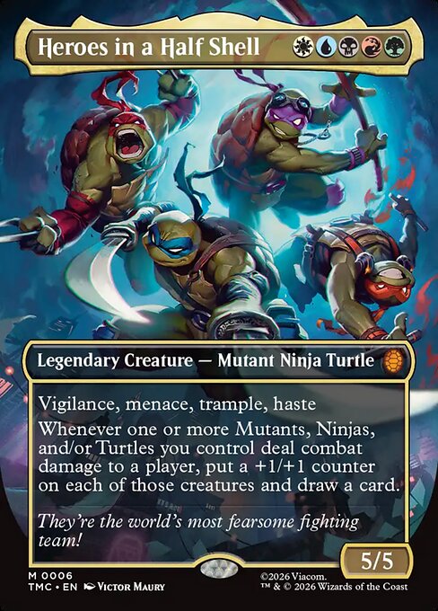 Heroes in a Half Shell (6) - BORDERLESS - FULL ART (Foil) - Teenage Mutant Ninja Turtles Eternal - Game On