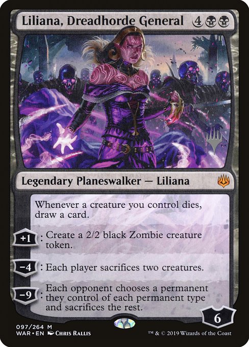 Liliana, Dreadhorde General (97p) (Chinese (S)) - War of the Spark Promos - Game On